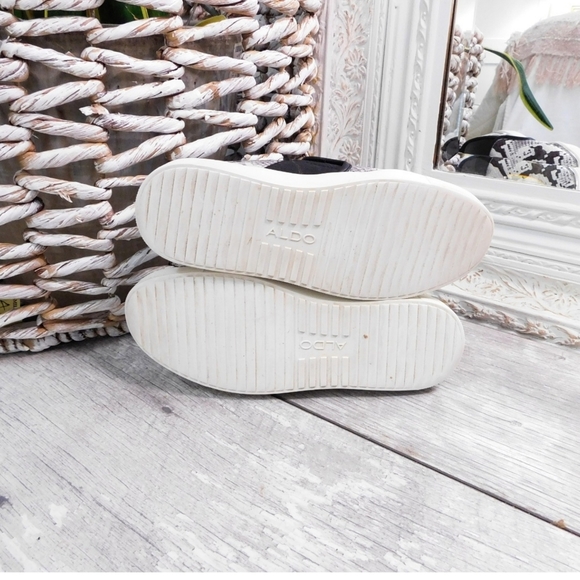 ALDO WMN 6.5 LTHR SNAKE SKIN SLIP ON LOAFERS - Picture 8 of 8